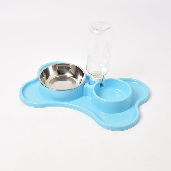 Automatic Feeding Drinking Pet Double Bowls