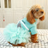 Polyester Elegant Bowknot Princess Dress Two-legged Dog & Cat Clothes Sky Blue