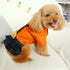 Polyester Cute Flowers Strap Dress Two-legged Dog & Cat Clothes Caramel Color