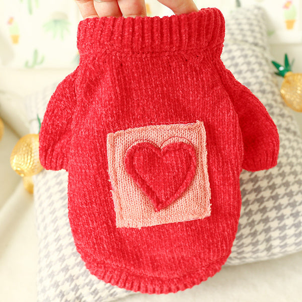 Valentine's Day Cube Sugar Love pattern Dog & Cat Sweater