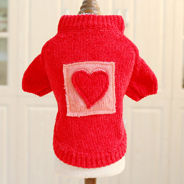 Valentine's Day Cube Sugar Love pattern Dog & Cat Sweater