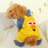 Winter Warm Polyester Fiber Hooded Rompers Four-legged Dog & Cat Clothes Love Eyes Pattern