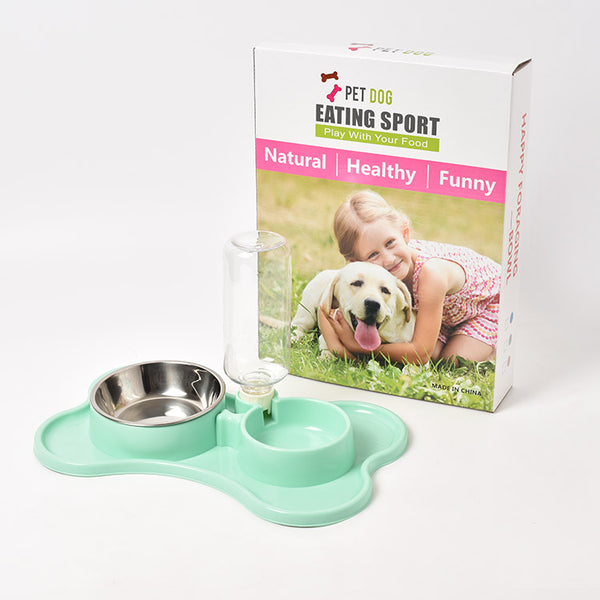 Automatic Feeding Drinking Pet Double Bowls