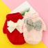 Winter Warm Acrylic Fibres Bow Sweater  Two-legged Dog & Cat Clothes Pink Red