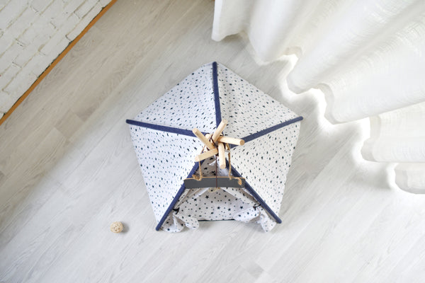 Linen pet pentagonal tent