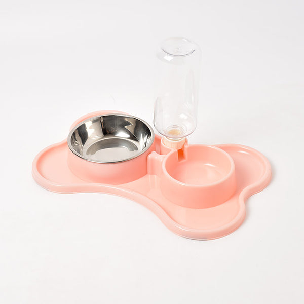 Automatic Feeding Drinking Pet Double Bowls